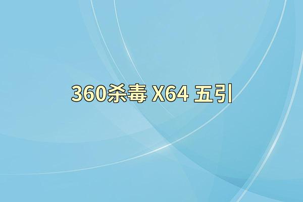 360杀毒 X64 五引
